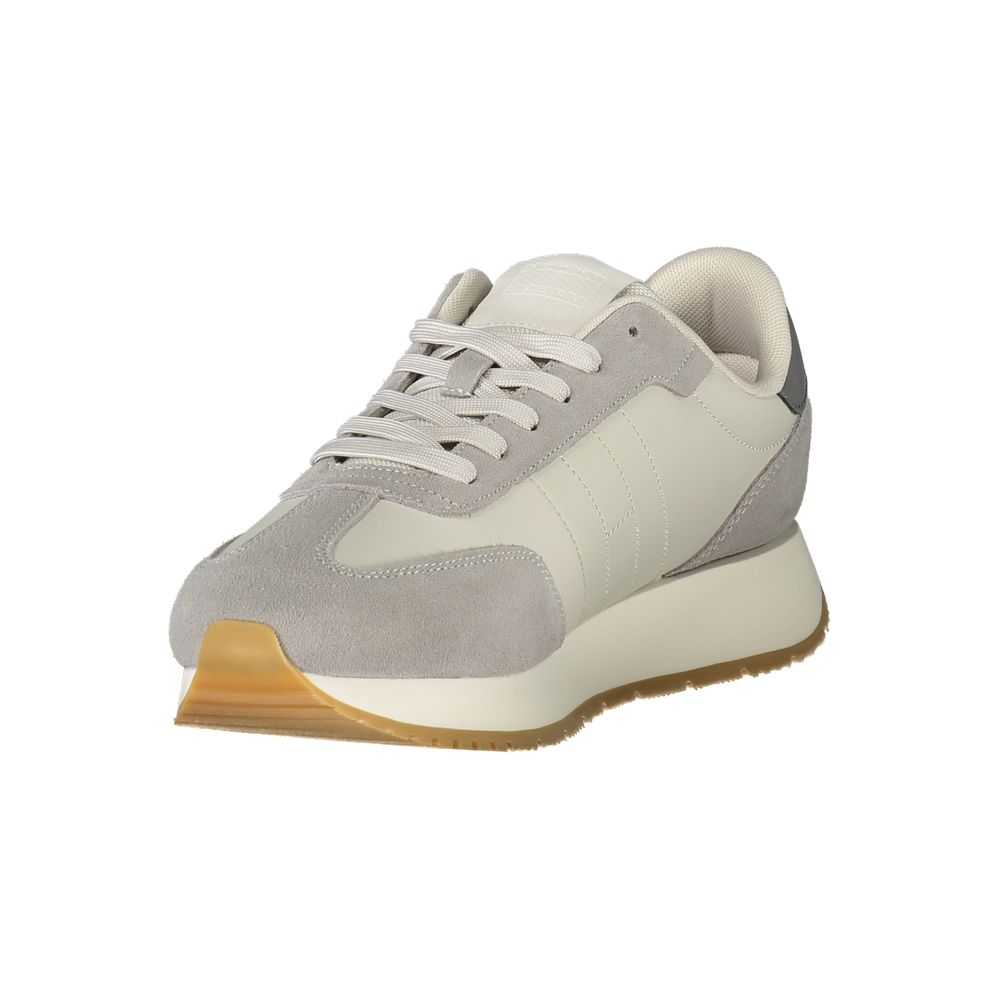 Tommy Hilfiger Gray Leather Mens Sneaker