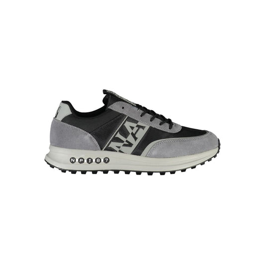 Napapijri Gray Leather Men Sneaker