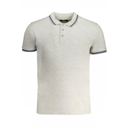 Cavalli Class Gray Cotton Men Polo Shirt