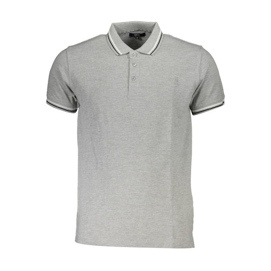 Cavalli Class Gray Cotton Men Polo Shirt